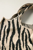 Printed Knit Tote Bag