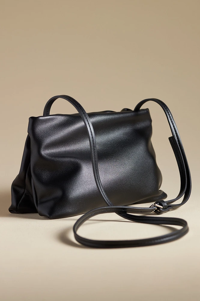 By Anthropologie Cinched Faux-Leather Clutch