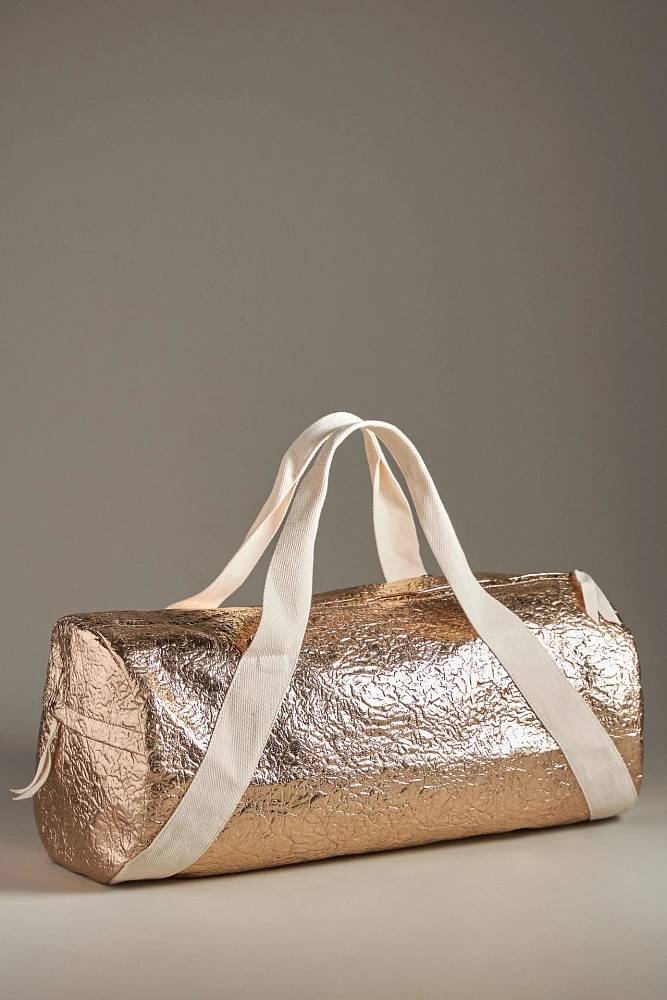 Crinkle Metallic Duffel Bag