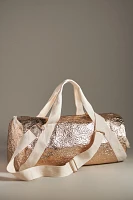 Crinkle Metallic Duffel Bag