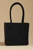 Beaded Bow-Tie Mini Tote Bag