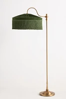 Tassel-Fringed Velvet Floor Lamp