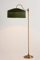 Tassel-Fringed Velvet Floor Lamp