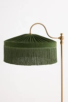 Tassel-Fringed Velvet Floor Lamp