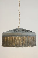 Tassel-Fringed Velvet Pendant