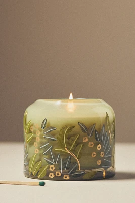 Lily Fresh Fern Moss Glass Candle