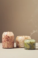 Lily Woody Apple Blossom & Amber Glass Candle