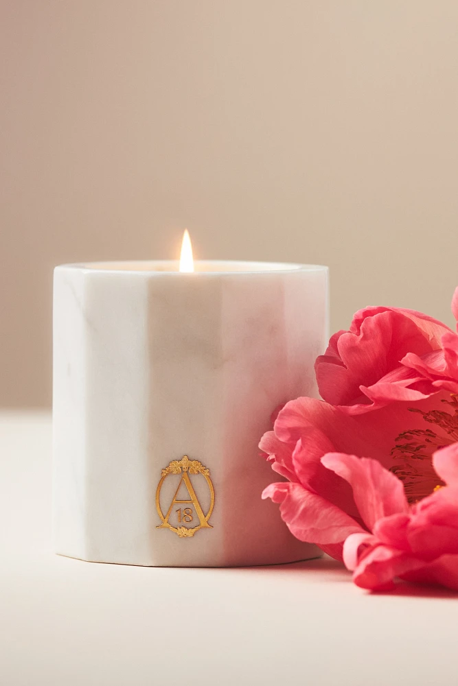 Apothecary 18 Floral Peony Blush Marble Candle