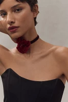 Jennifer Behr Velvet Posy Ribbon Tie