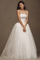 Jenny by Yoo Georgina Strapless Corset Drop-Waist Tulle Wedding Gown