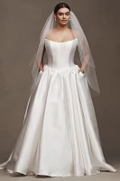 Jenny by Yoo Milena Strapless Drop-Waist Mikado Wedding Gown