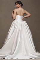 Jenny by Yoo Milena Strapless Drop-Waist Mikado Wedding Gown