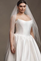 Jenny by Yoo Milena Strapless Drop-Waist Mikado Wedding Gown