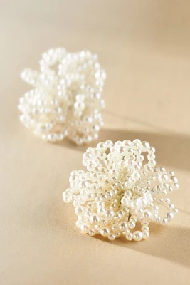 Vieste Rosa Soft Pearl Petal Cluster Earrings