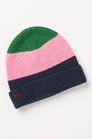 Frances Valentine Colorblock Cardigan Stitch Beanie