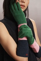 Frances Valentine Colorblock Knit Gloves