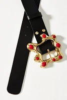 Cynthia Rowley Metal Cabochons Belt