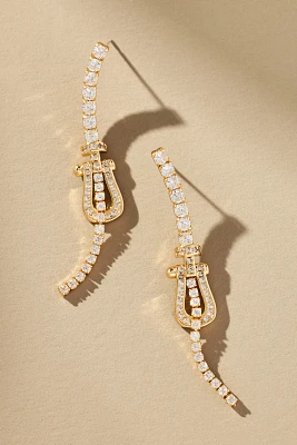 Pavé Buckle Drop Earrings