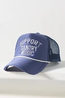 Worn/West Support Country Music Trucker Hat