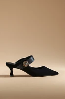 Lola Cruz Kaia Velvet Mule Heels