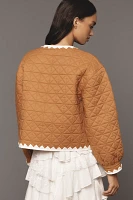 By Anthropologie Zigzag-Trim Quilted Jacket