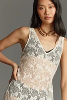 By Anthropologie Sheer Lace Godet Tunic