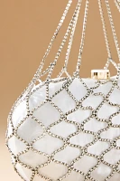 Rae of Light Crystal Embellished Netted Bag