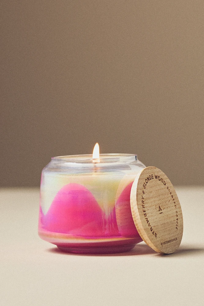 The Gather Candle by Anthropologie: Strawberry & Blonde Wood Mini Edition