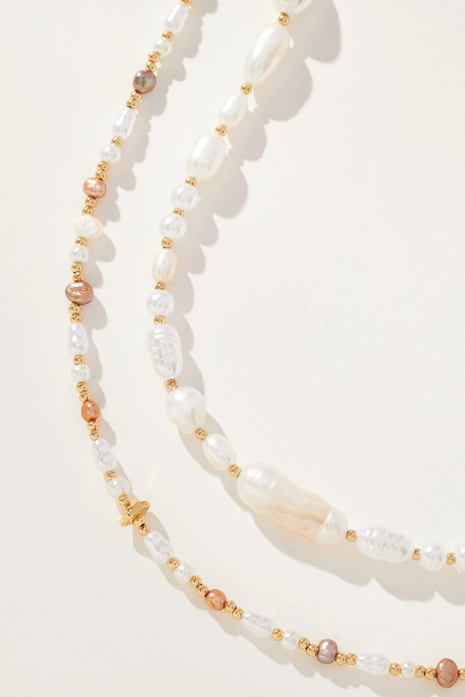 Double Pearl Necklace