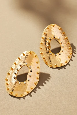 Open Oval Spur Drop Earrings