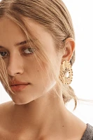 Open Oval Spur Drop Earrings