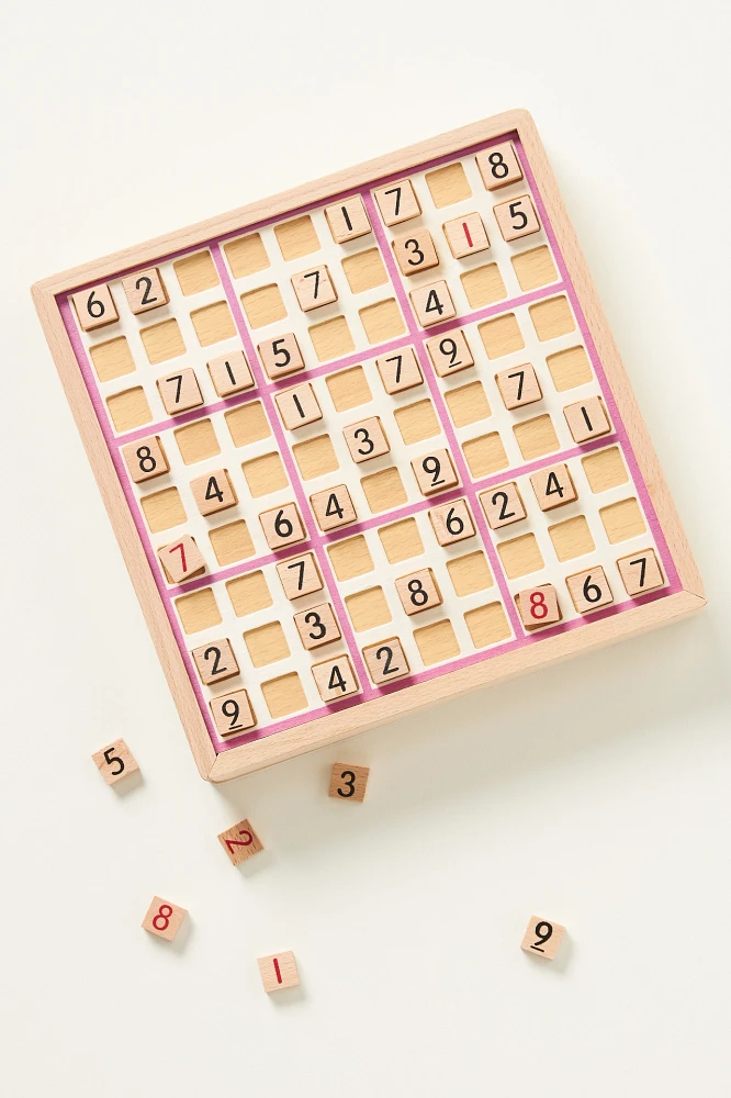 Anthropologie Wooden Soduko Game Set