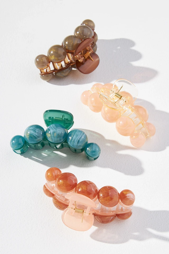 Rare! NWT Anthropologie Crystal Hair Claw Clips, Turquoise & Brown, Set of 2 turquoise stone claw clip - TikTok Shop main image 3