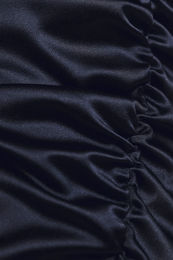 BHLDN Stretch Satin Small Navy Swatch