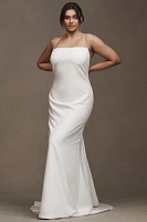 Watters Bonnie Fit & Flare Crepe Wedding Gown