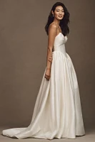 Willowby by Watters Ember Strapless Drop-Waist Dupioni Wedding Gown