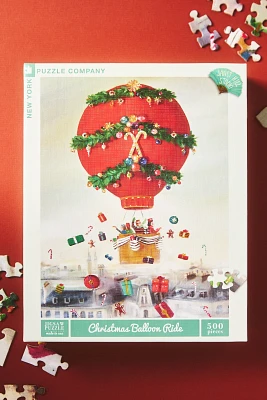 New York Puzzle Company Christmas Balloon Ride Jigsaw Puzzle 