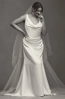 Wtoo by Watters Gigi Draped U-Neck Column Wedding Gown