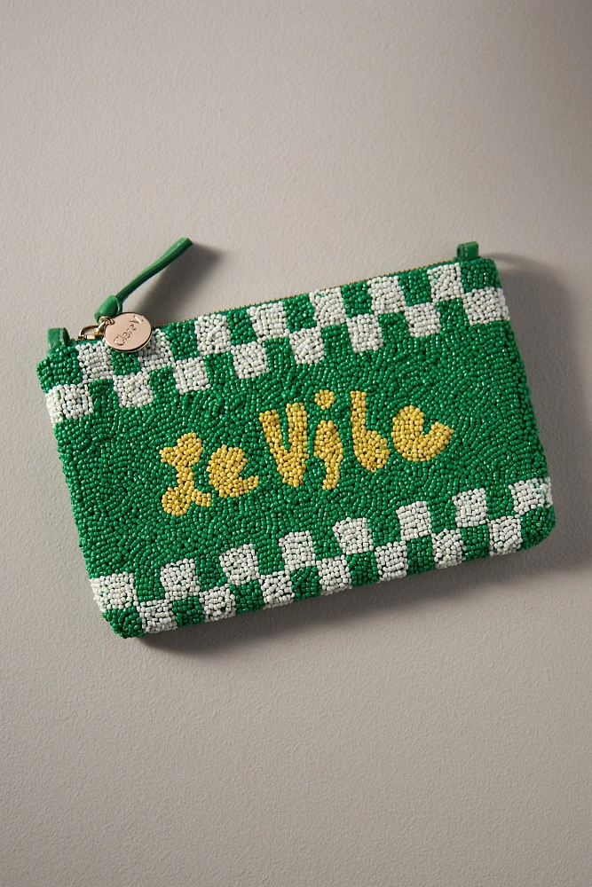 Clare V. Le Vibe Beaded Clutch