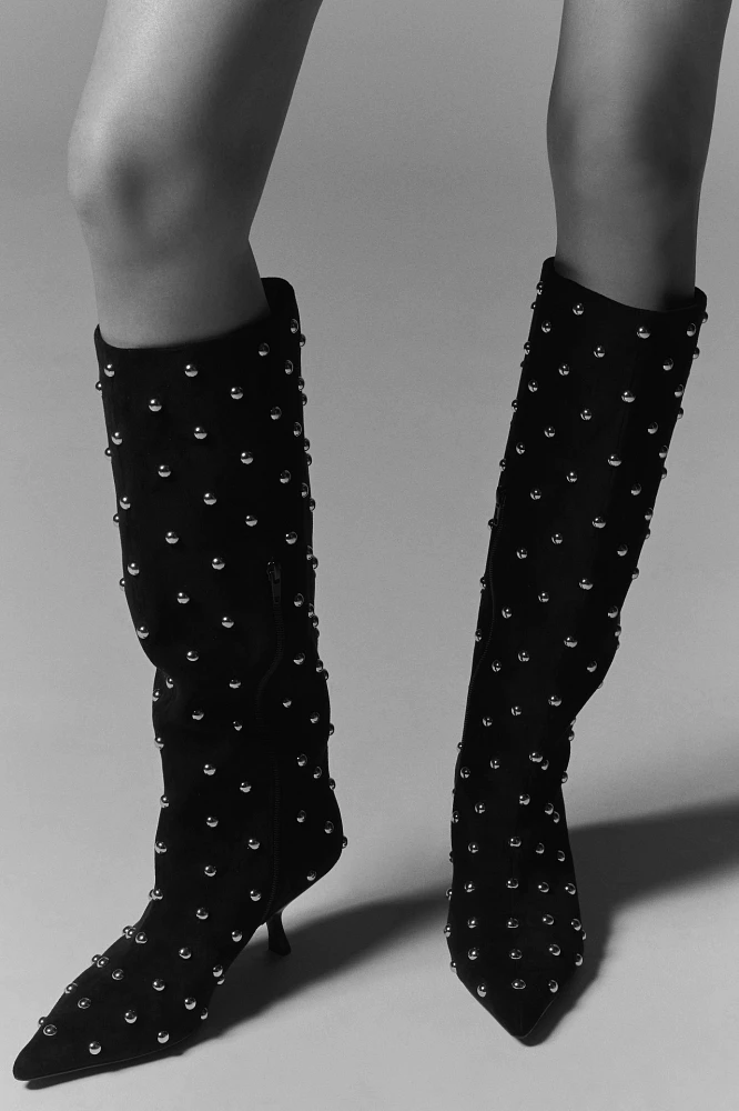 Jeffrey Campbell Studded Knee-High Boots