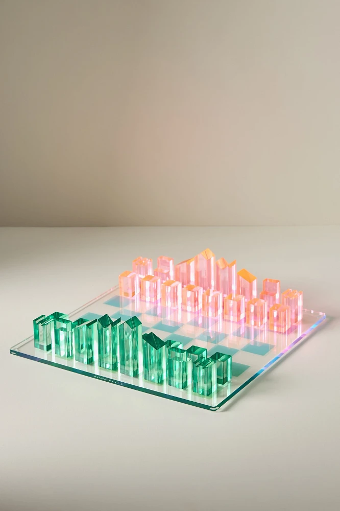 Lucite Chess Game Set