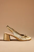 Maeve Satin Slingback Heels