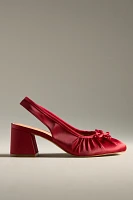 Maeve Satin Slingback Heels