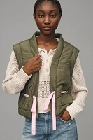 Daily Practice by Anthropologie Ribbon Tie Puffer Vest