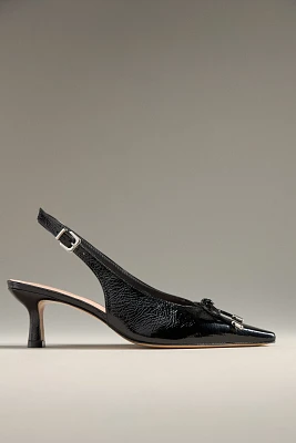 By Anthropologie Snip-Toe Slingback Heels