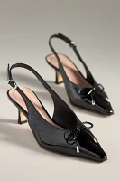 By Anthropologie Snip-Toe Slingback Heels