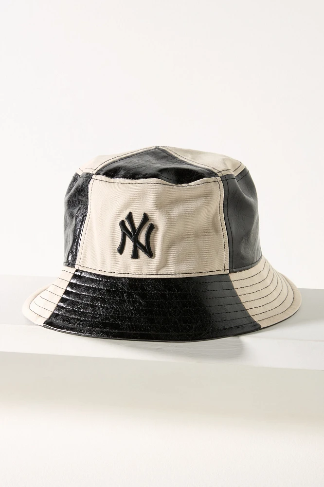 '47 Patchwork Leather Bucket Hat