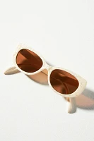 Pearlized Oval Sunglasses