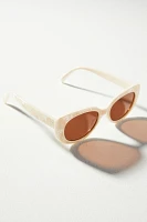 Pearlized Oval Sunglasses