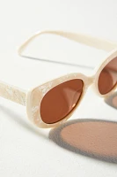 Pearlized Oval Sunglasses